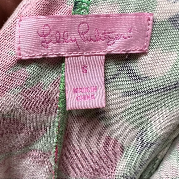 Lilly Pulitzer "Whinnie a Thing Called Love" Floral Silk Ruffle Dress Small - Picture 7 of 8